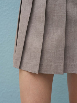 Pleated Belted Skort