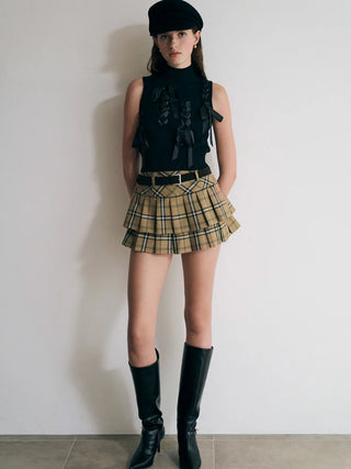 Belted Tiered Skort