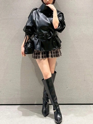 Belted Tiered Skort