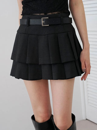 Belted Tiered Skort