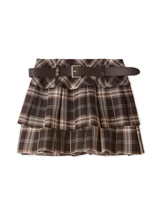 Belted Tiered Skort