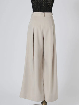 Washable Tucked Wide-Leg Pants