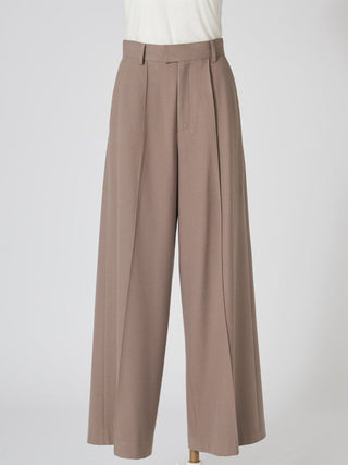 【WARM】Simple pleated pants