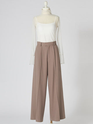 【WARM】Simple pleated pants