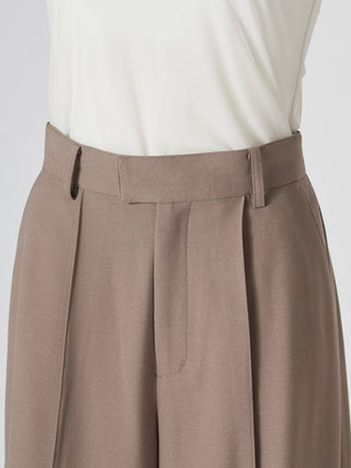 【WARM】Simple pleated pants