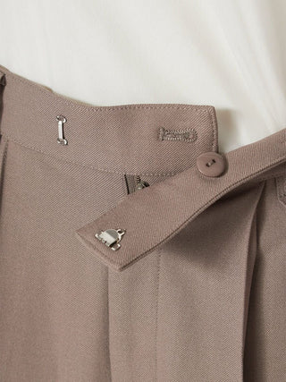 【WARM】Simple pleated pants