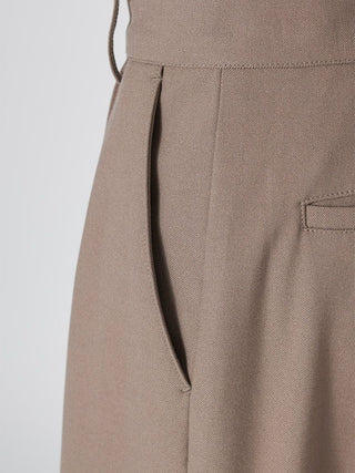 【WARM】Simple pleated pants