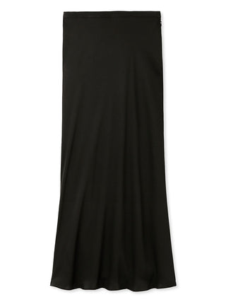  Acetate Satin Maxi Skirt in black, Premium Fashionable Women's Skirts & Skorts at SNIDEL USA