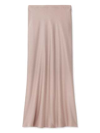  Acetate Satin Maxi Skirt in pink beige, Premium Fashionable Women's Skirts & Skorts at SNIDEL USA