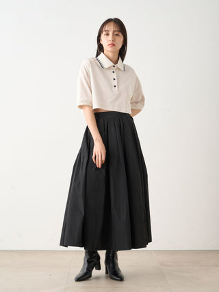 Taffeta Volume Maxi Skirt
