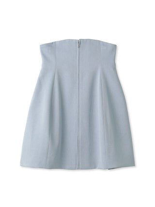 High-Waisted Mini Skirt in Light Blue, Premium Fashionable Women's Skirts & Skorts at SNIDEL USA.