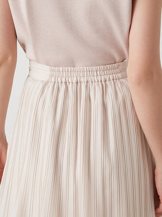 High-Waist Tiered Pleated Midi Skirt in Pink Beige at Premium Fashionable Women's Skirts & Skorts at SNIDEL USA