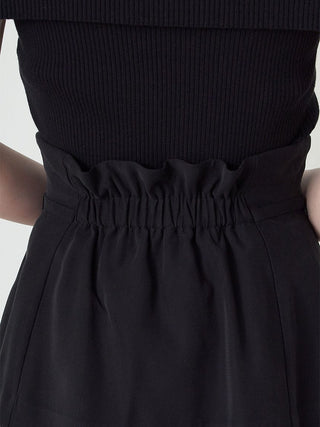 High-Waisted Belted Pleated Maxi Skirt in Black at Premium Fashionable Women's Skirts & Skorts at SNIDEL USA