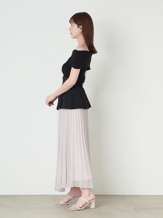 High-Waisted Belted Pleated Maxi Skirt SNIDEL High-Waisted Belted Pleated Maxi Skirt SNIDEL
