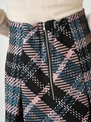 Vintage High-Waisted Plaid Flared Mini Skirt