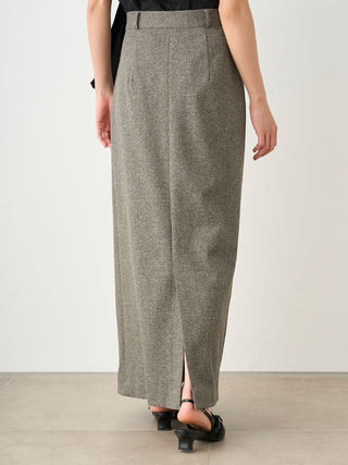 Front Slit High-Waist Wrap Skirt in MIX, Premium Fashionable Women's Skirts & Skorts at SNIDEL USA.