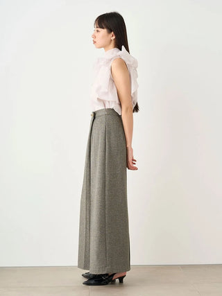 Front Slit High-Waist Wrap Skirt in MIX, Premium Fashionable Women's Skirts & Skorts at SNIDEL USA.