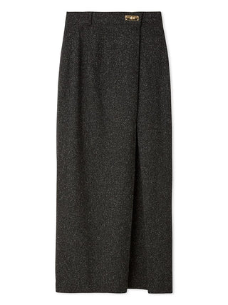 Front Slit High-Waist Wrap Skirt