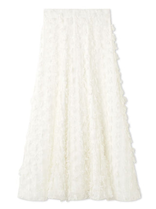 Sheer Layered A-Line Maxi Skirt in WHITE, Premium Fashionable Women's Skirts & Skorts at SNIDEL USA.