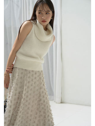 Sheer Layered A-Line Maxi Skirt in LIGHT BEIGE, Premium Fashionable Women's Skirts & Skorts at SNIDEL USA.