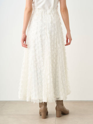 Sheer Layered A-Line Maxi Skirt in WHITE, Premium Fashionable Women's Skirts & Skorts at SNIDEL USA.