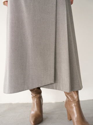 Wrap-pleat Skirt