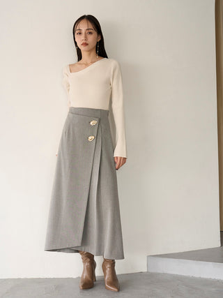 Wrap-pleat Skirt