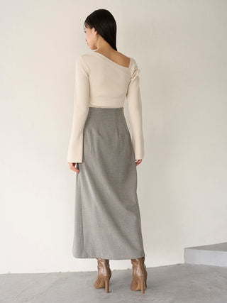 Wrap-pleat Skirt