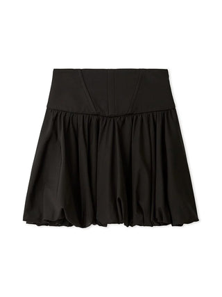 Balloon Mini Skirt in Black, Premium Fashionable Women's Skirts & Skorts at SNIDEL USA