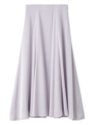 Satin Long Skirt in Lavender, Premium Fashionable Women's Skirts & Skorts at SNIDEL USA