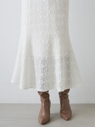 Vintage-Inspired Lace Midi Flare Skirt