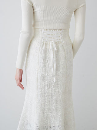 Vintage-Inspired Lace Midi Flare Skirt