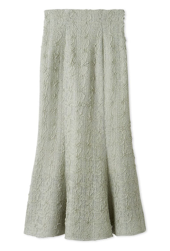 Vintage-Inspired Lace Midi Flare Skirt in Mint, Premium Fashionable Women's Skirts & Skorts at SNIDEL USA