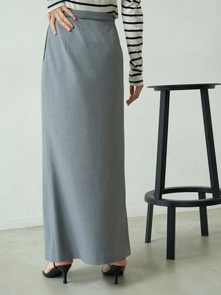 Sustainable High-Waisted Maxi Pencil Slit Skirt