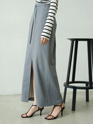 Sustainable High-Waisted Maxi Pencil Slit Skirt