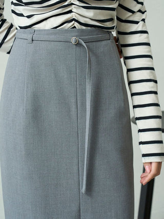 Sustainable High-Waisted Maxi Pencil Slit Skirt