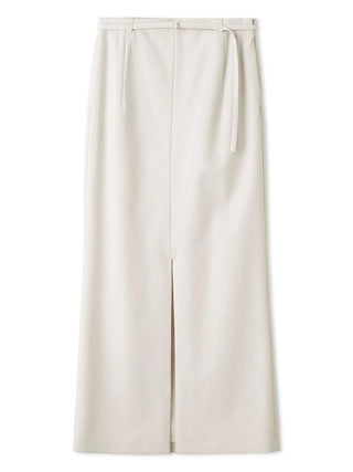 Sustainable High-Waisted Maxi Pencil Slit Skirt in IVORY, Premium Fashionable Women's Skirts & Skorts at SNIDEL USA.