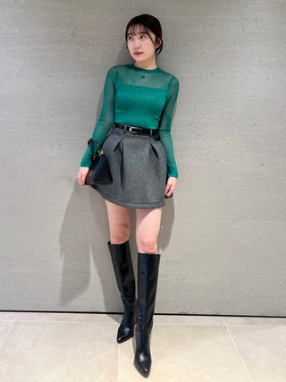 Belted Structured Mini Skirt