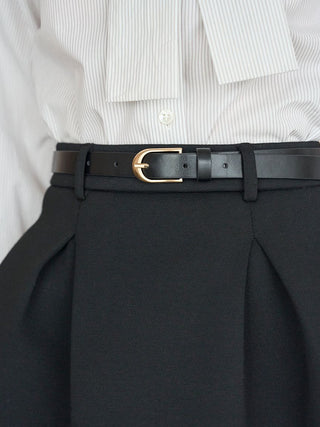 Belted Structured Mini Skirt