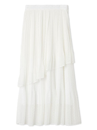 High-Waisted Pleated Midi Skirt in WHITE, Premium Fashionable Women's Skirts & Skorts at SNIDEL USA.