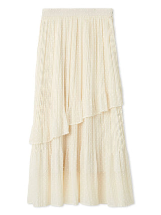 High-Waisted Pleated Midi Skirt in LIGHT BEIGE, Premium Fashionable Women's Skirts & Skorts at SNIDEL USA.