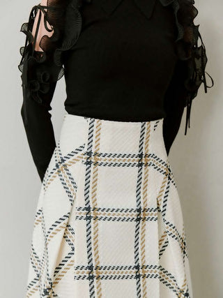 Sustainable Roving Check Midi Skirt