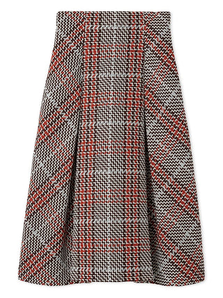 Sustainable Roving Check Midi Skirt