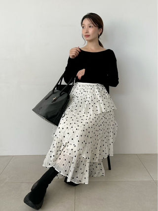 Sustainable Pleated Tiered Long Skirt