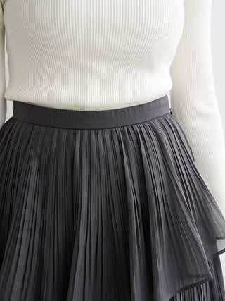 Sustainable Pleated Tiered Long Skirt