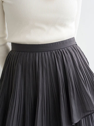 Sustainable Pleated Tiered Long Skirt