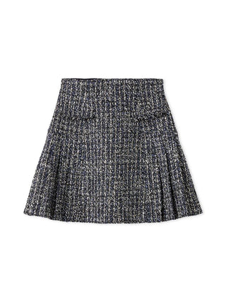 Black and white pleated skirt on a white background