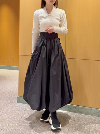 Elastic Waist Balloon Skirt