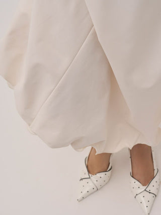 Volume Taffeta Long Skirt