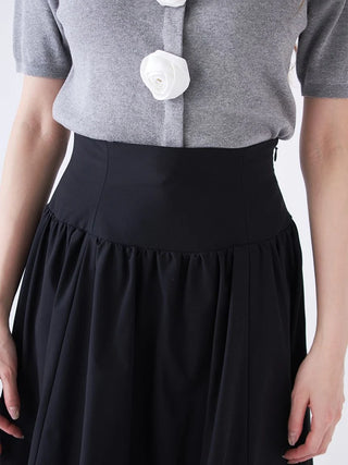 Volume Taffeta Long Skirt